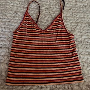 american eagle ribbed striped tank top